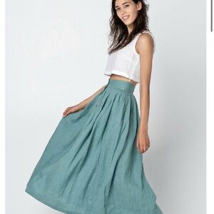 NWT 🏷️ Mezzeroni Linden Skirt, XL, 100% linen, OEKO-TEX Standard 100 certified